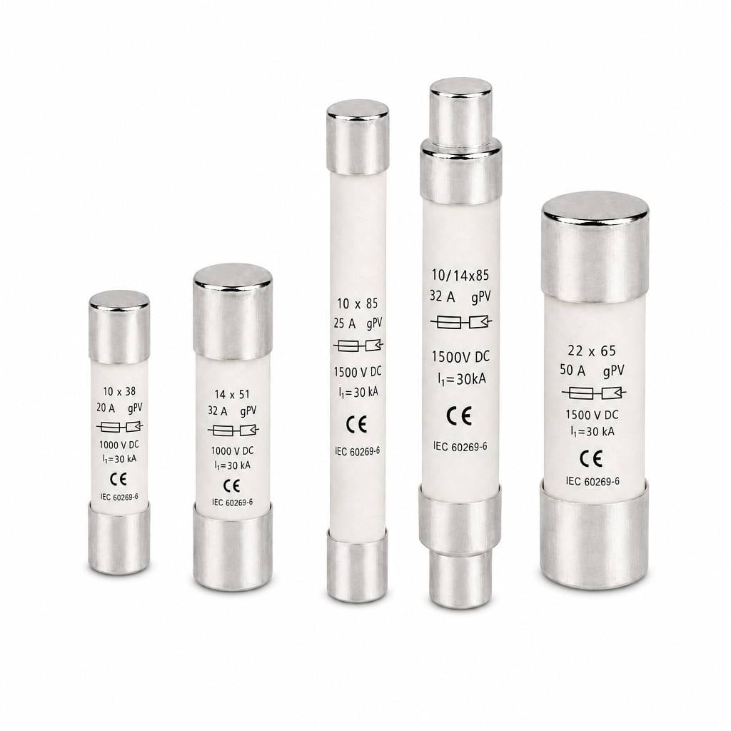 gPV Cylindrical Fuse Link 1000V/1500V DC for Solar Photovoltaic Protection