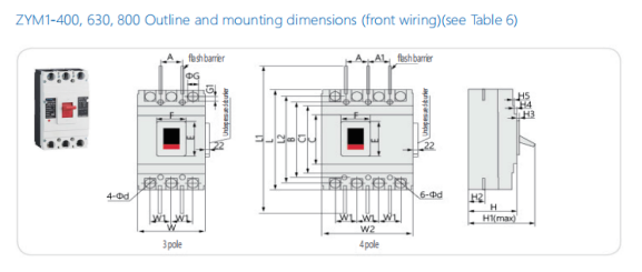 ZYM1 Molded case circuit breaker