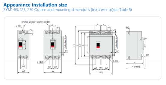 ZYM1 Molded case circuit breaker