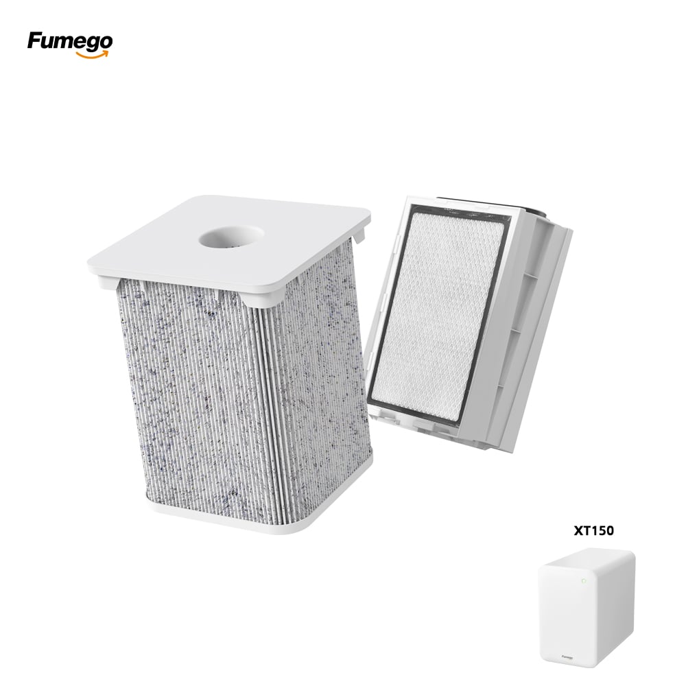 Fumego  XT150 Tool-Free V-Shaped Activated Carbon Filter Long-Life Replacement Cartridge for Smoke Extractor & Laser air Purifier