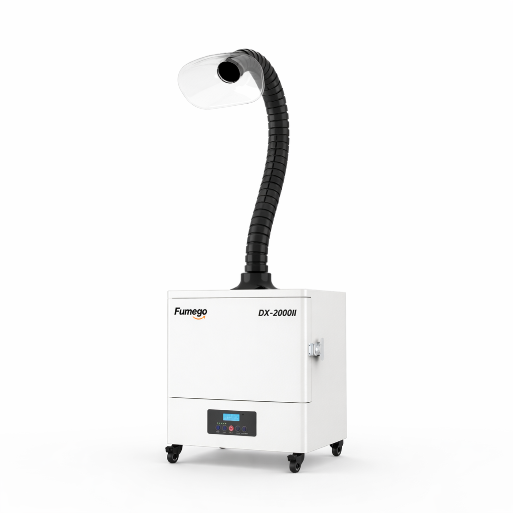 Fumego DX2000II Upgraded Version Portable 280W High Negative Pressure And High Airflow Fume Extractor With HEPA Filter Cleaning Equipment 99.97% Efficiency for DTF Smoke and Dust Removal