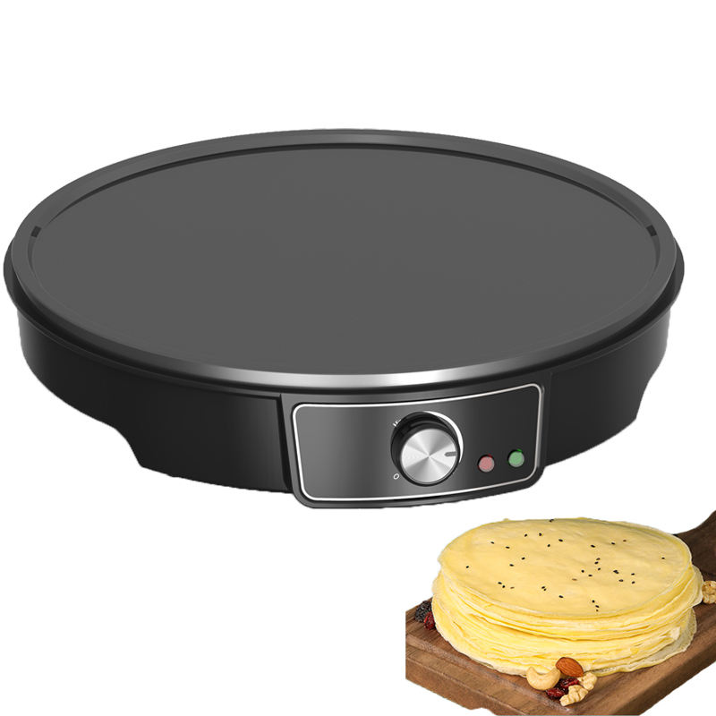 Electric Grill Press with Non-Stick Coated Plate & Wooden Spatula – 1200W, Φ30cm