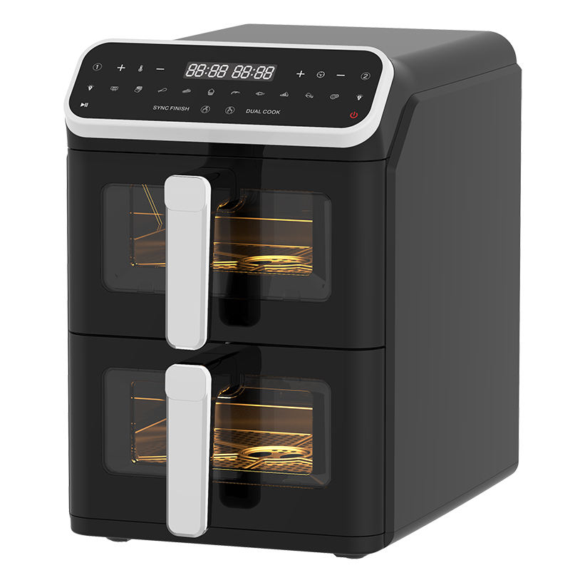 Dual-Basket 11.2L Digital Air Fryer with Touch Screen – Cook Two Dishes at Once, Up to 80% Less Fat