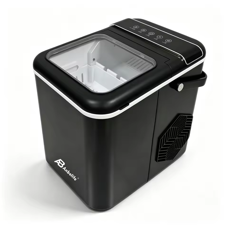 Portable Bullet Ice Maker 1.4L with Self-Cleaning – 9 Cubes/Cycle, 6-12 Min, Bullet Shape