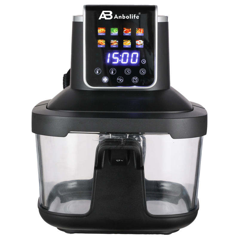 Dual Glass-Bowl Air Fryer 3L + 5.5L with 8 Cooking Functions – 1400W, Digital Display