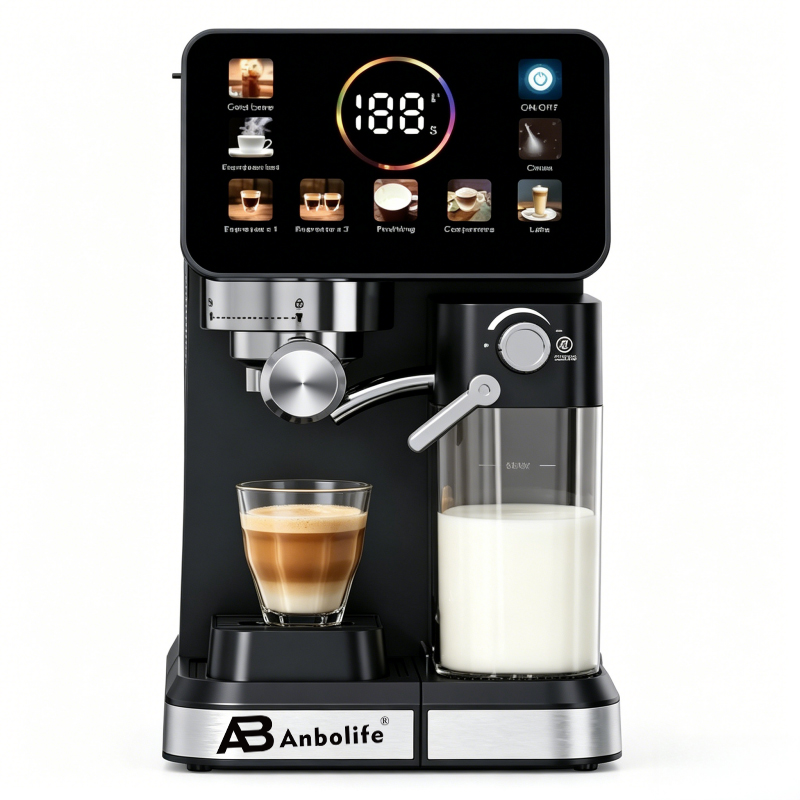 Espresso Machine with Digital Temperature & Pressure Gauge, LED Screen