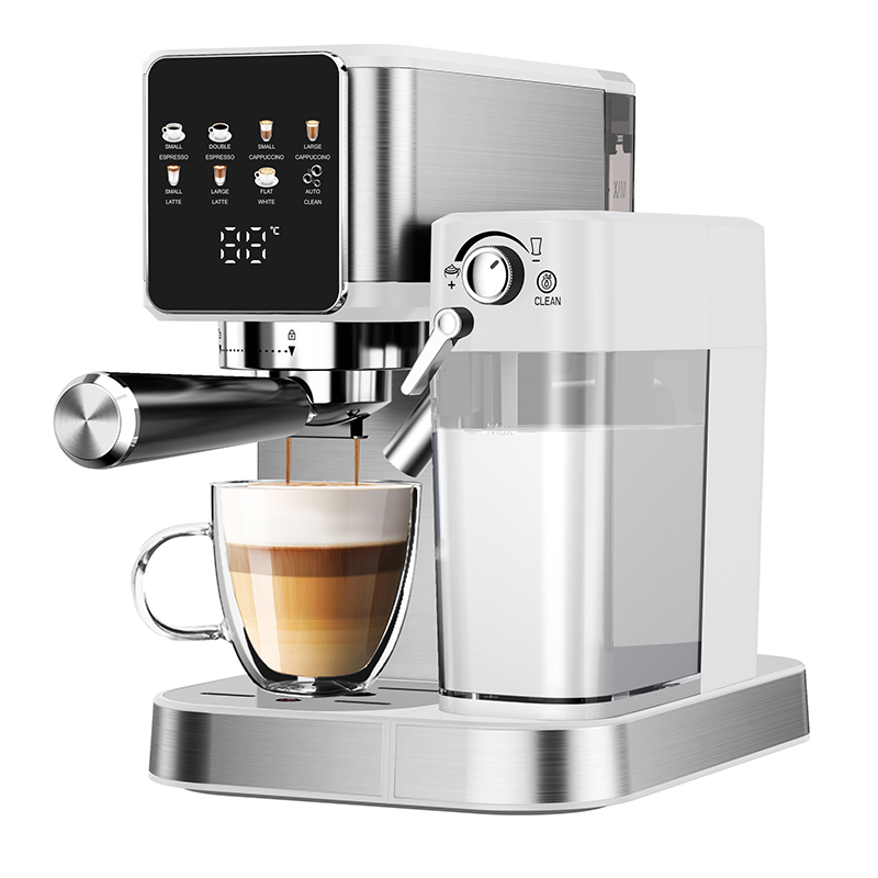 Anbo Espresso Machine with Automatic Milk Frother & Touch Panel – One-Touch Cappuccino Latte