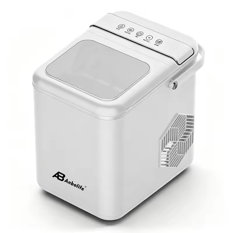 Portable Bullet Ice Maker 1.4L with Self-Cleaning – 9 Cubes/Cycle, 6-12 Min, Bullet Shape