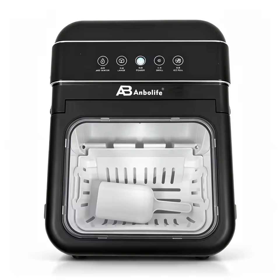 Portable Bullet Ice Maker 1.4L with Self-Cleaning – 9 Cubes/Cycle, 6-12 Min, Bullet Shape