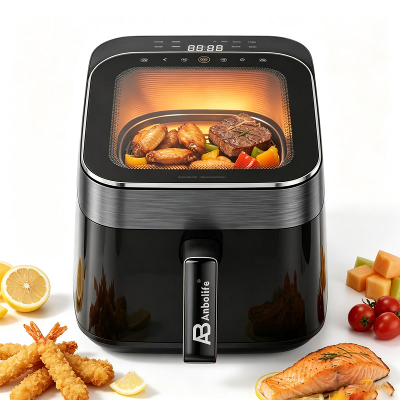 Bladeless Air Fryer 6.5L with Oversized Visible Window – 1700W Oil-Free Frying