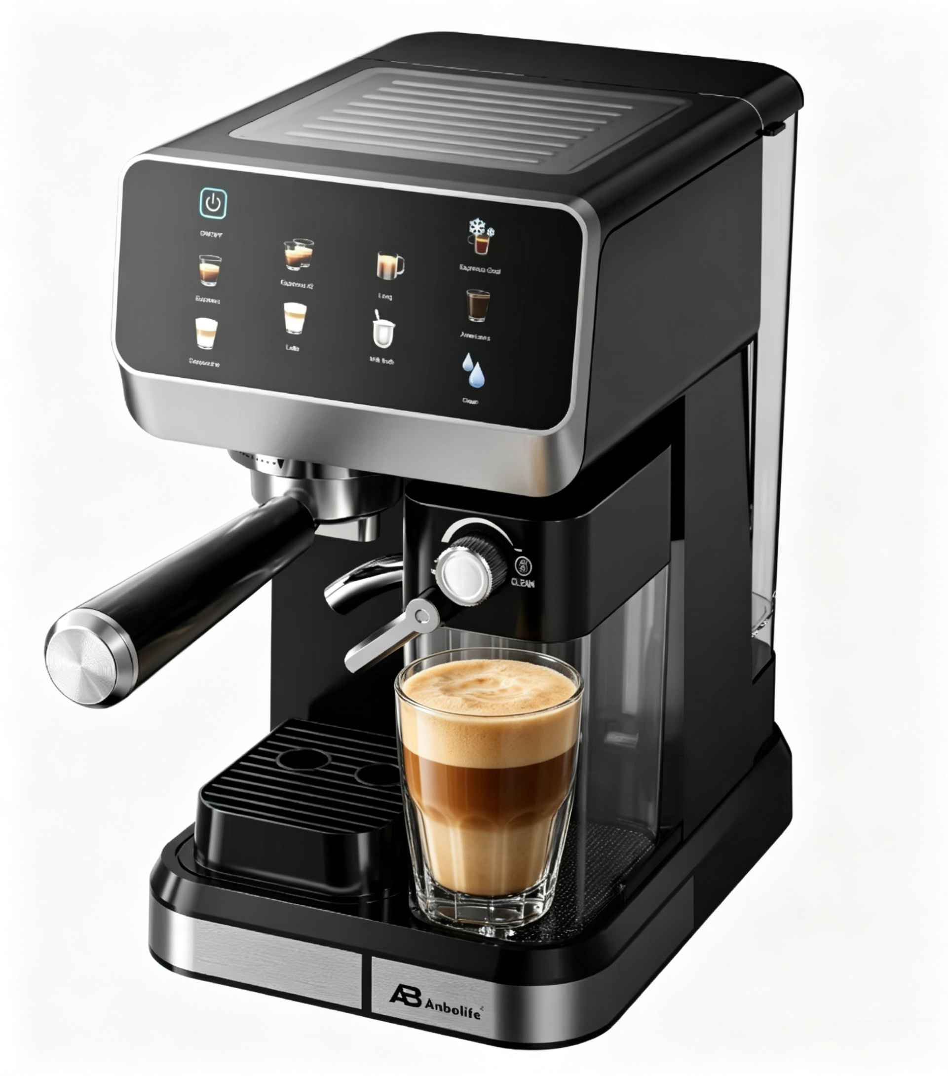 Anbolife 20 Bar Semi-Automatic Espresso Machine with Touch Screen