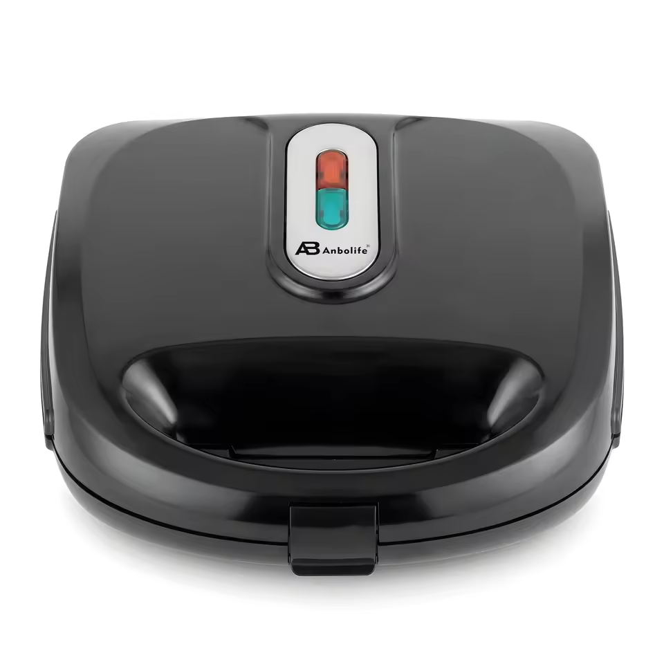 Waffle Maker with Cool-Touch Handle & Locking Function – 750W, Compact Upright Storage