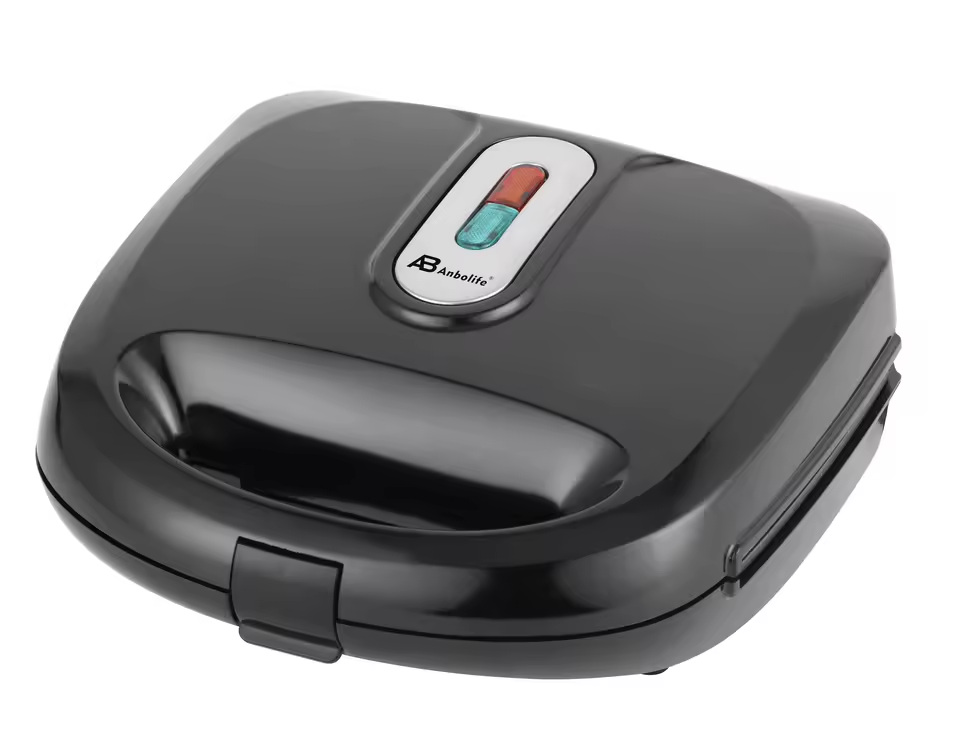 Waffle Maker with Cool-Touch Handle & Locking Function – 750W, Compact Upright Storage