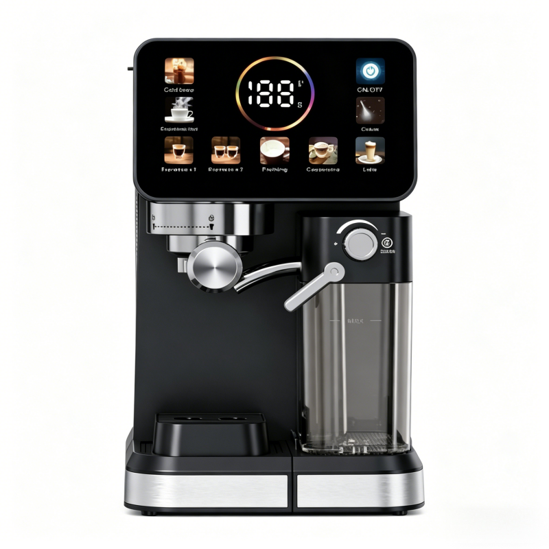 Espresso Machine with Digital Temperature & Pressure Gauge, LED Screen