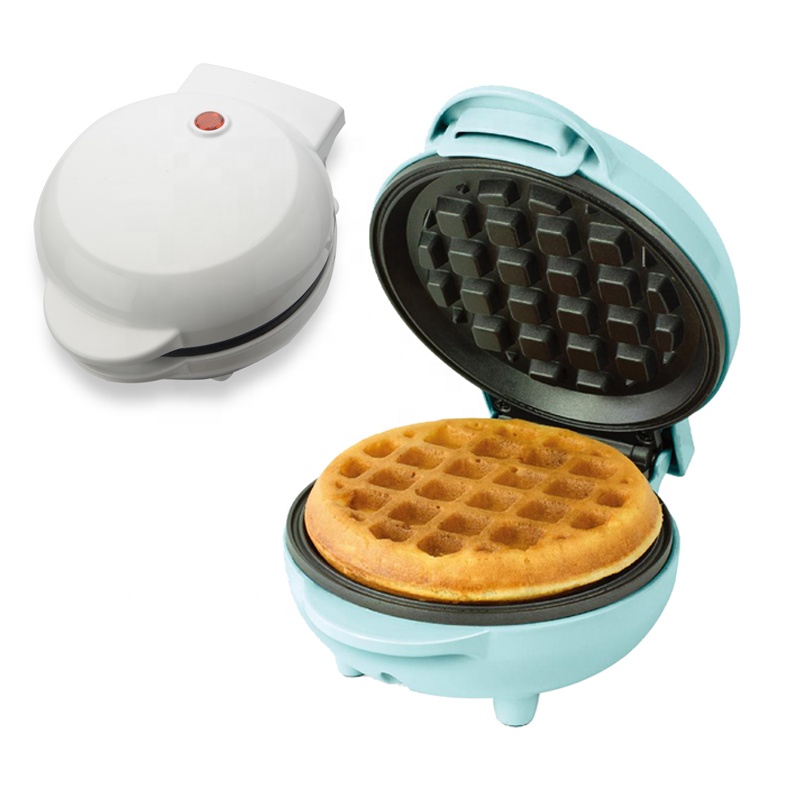 Mini Waffle Maker with Thermostat Control & Non-Stick Plates – 550W, Φ125mm Plate