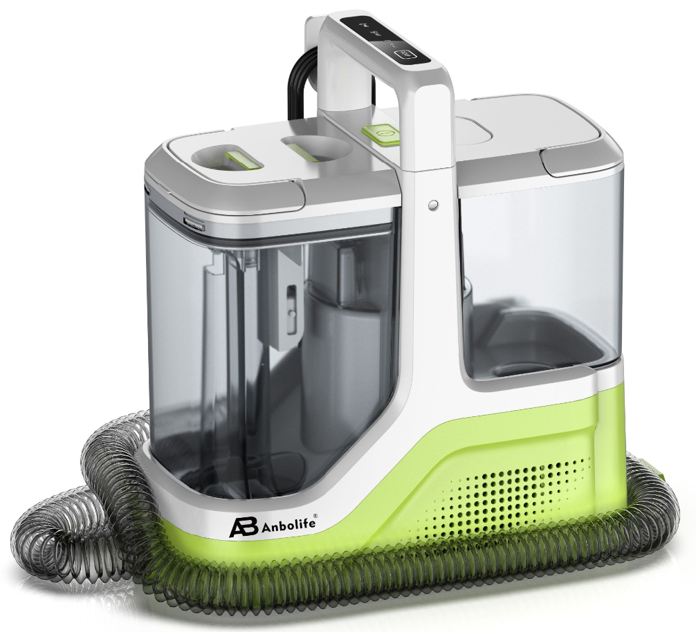 Portable Steam Carpet Cleaner 2100W, 18 kPa Vacuum, 2200ml Water Tank – Hot Water & Steam Dual Mode, 3.5M Cord