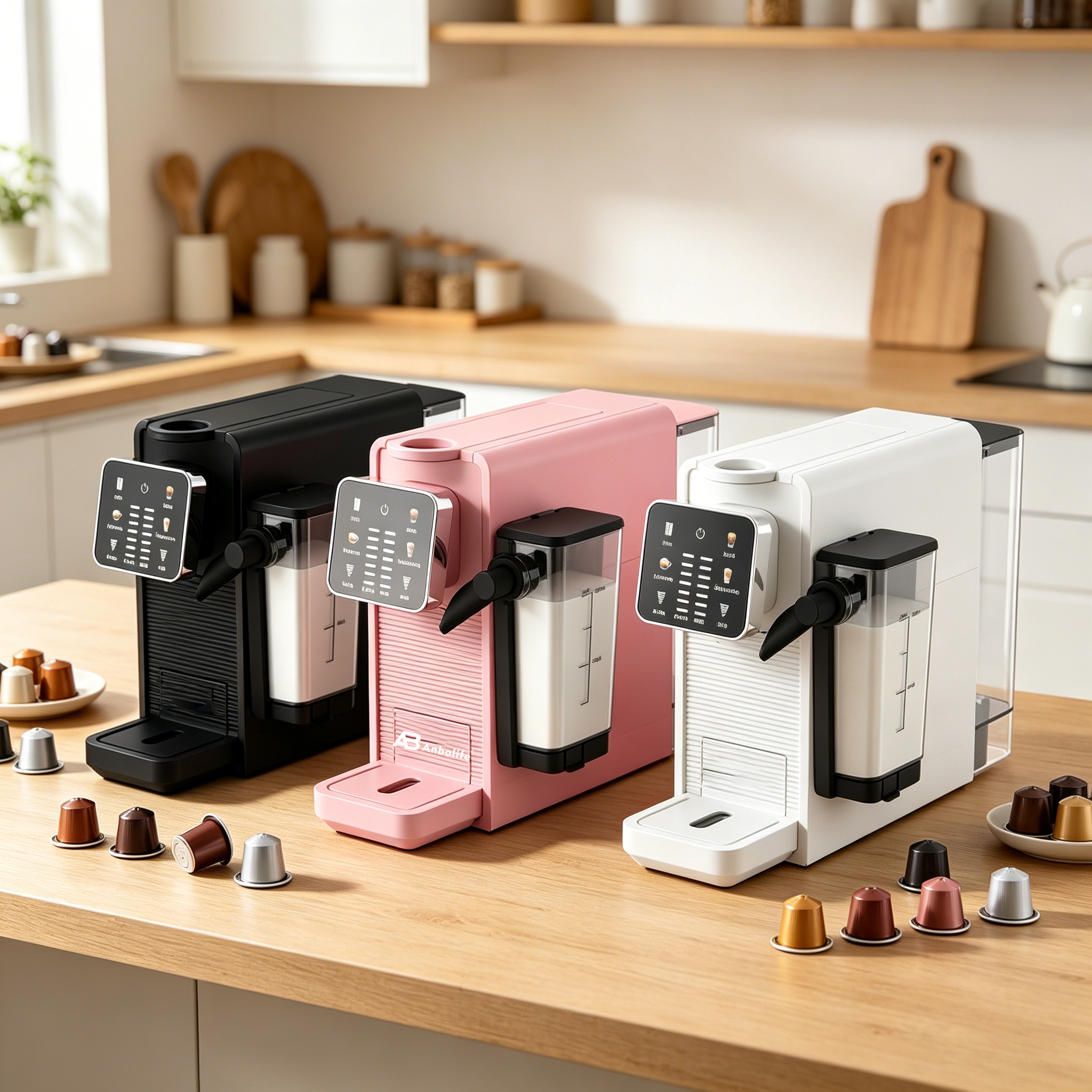 Nespresso-Compatible Capsule Espresso Machine with Double Boiler & Milk Frother