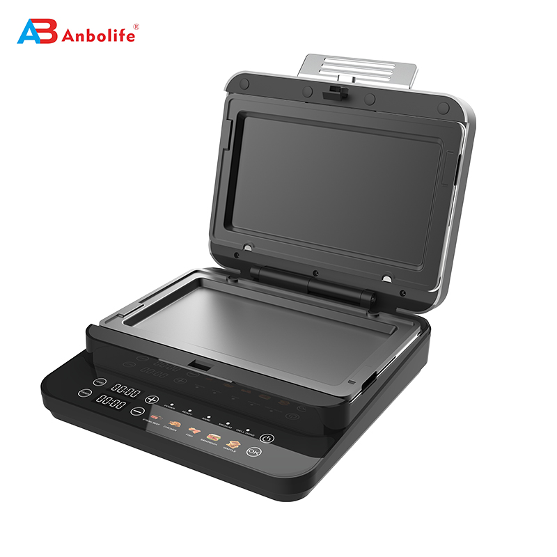 Waffle & Sandwich Maker with 3 Detachable Plates – 1000W, 5 Programs, Dishwasher Safe