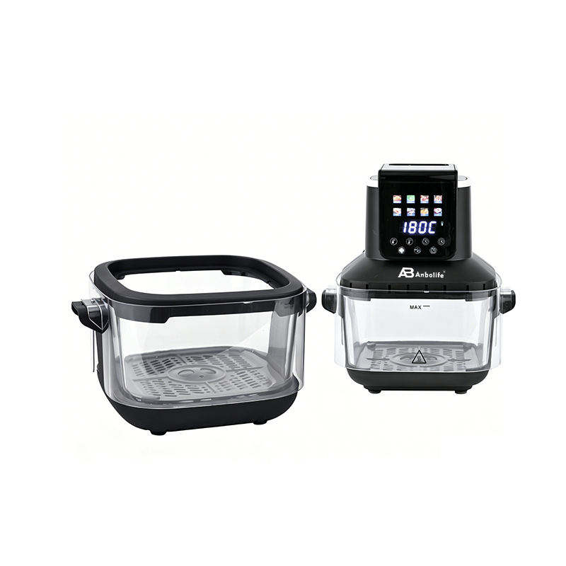 Dual Glass-Bowl Air Fryer 3L + 5.5L with 8 Cooking Functions – 1400W, Digital Display