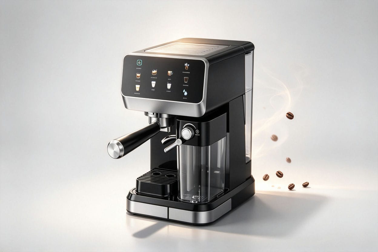 Anbolife BC5617 semi-automatic espresso machine with touch control panel