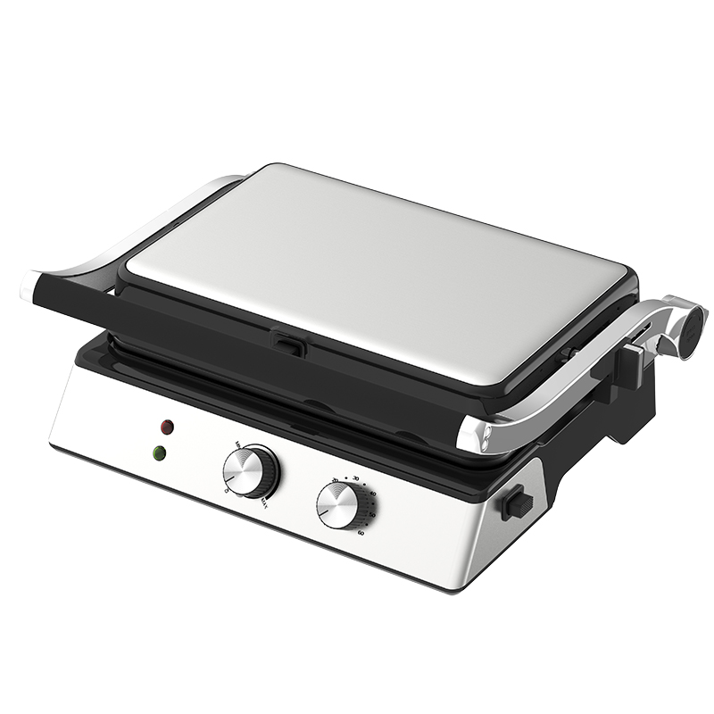 Indoor Electric Grill with Non-Stick Plates & Oil Tray – 2000-2200W, 105°/180° Open