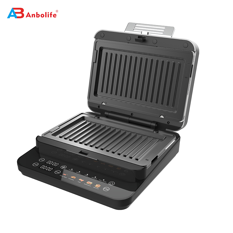 Waffle & Sandwich Maker with 3 Detachable Plates – 1000W, 5 Programs, Dishwasher Safe