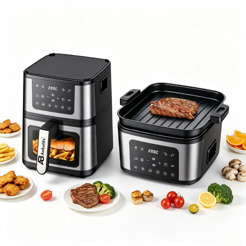 2-in-1 Air Fryer & Grill with 4.5L Capacity, 1450W – Healthy Oil-Free Cooking