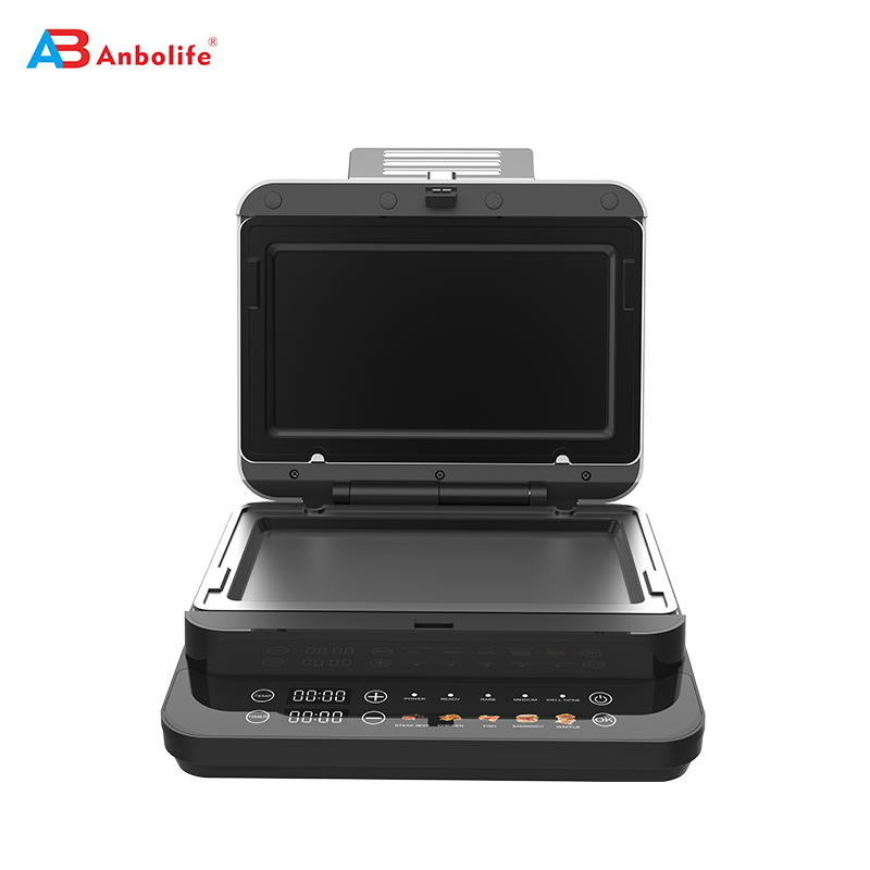 Waffle & Sandwich Maker with 3 Detachable Plates – 1000W, 5 Programs, Dishwasher Safe
