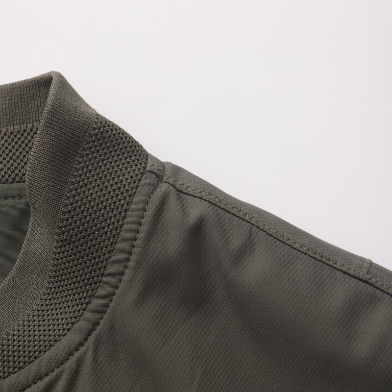 Men's Minimalist Lightweight Bomber Jacket - Urban Leisure Sage Green Windbreaker