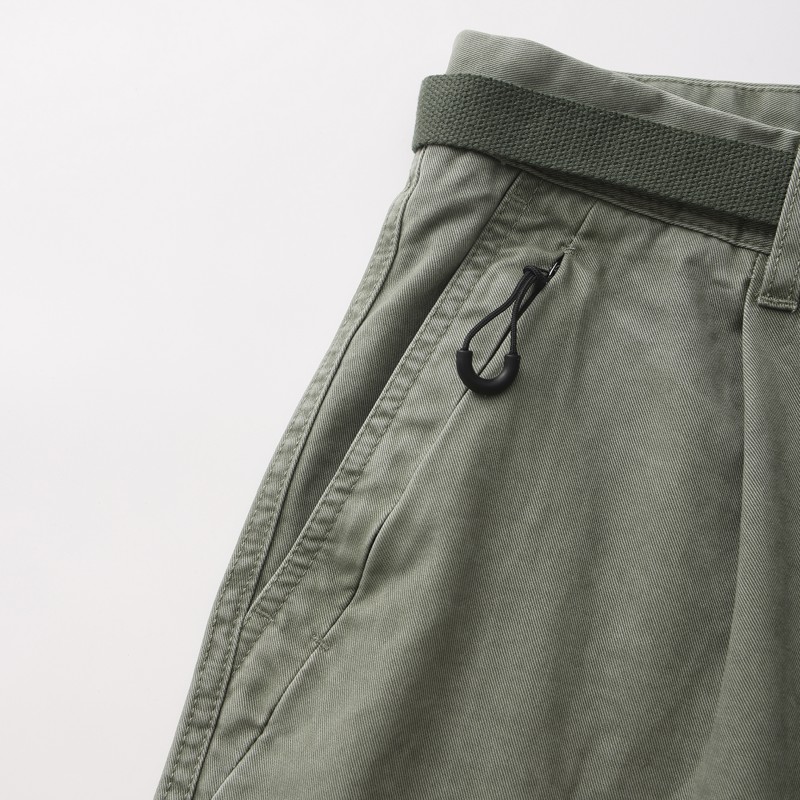 Quần đi bộ đường dài chiến thuật cho nam – Quần tiện ích bằng vải cotton twill có thắt lưng tích hợp