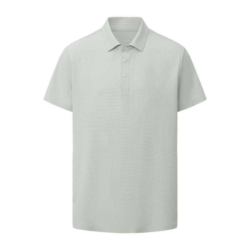 Men's Performance Polo Shirt - Breathable Textured Knit with Moisture-Wicking Finish