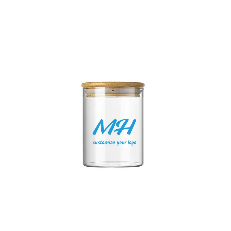 175ml 250ml 300ml Custom Glass Jars with Bamboo Lids Wholesale