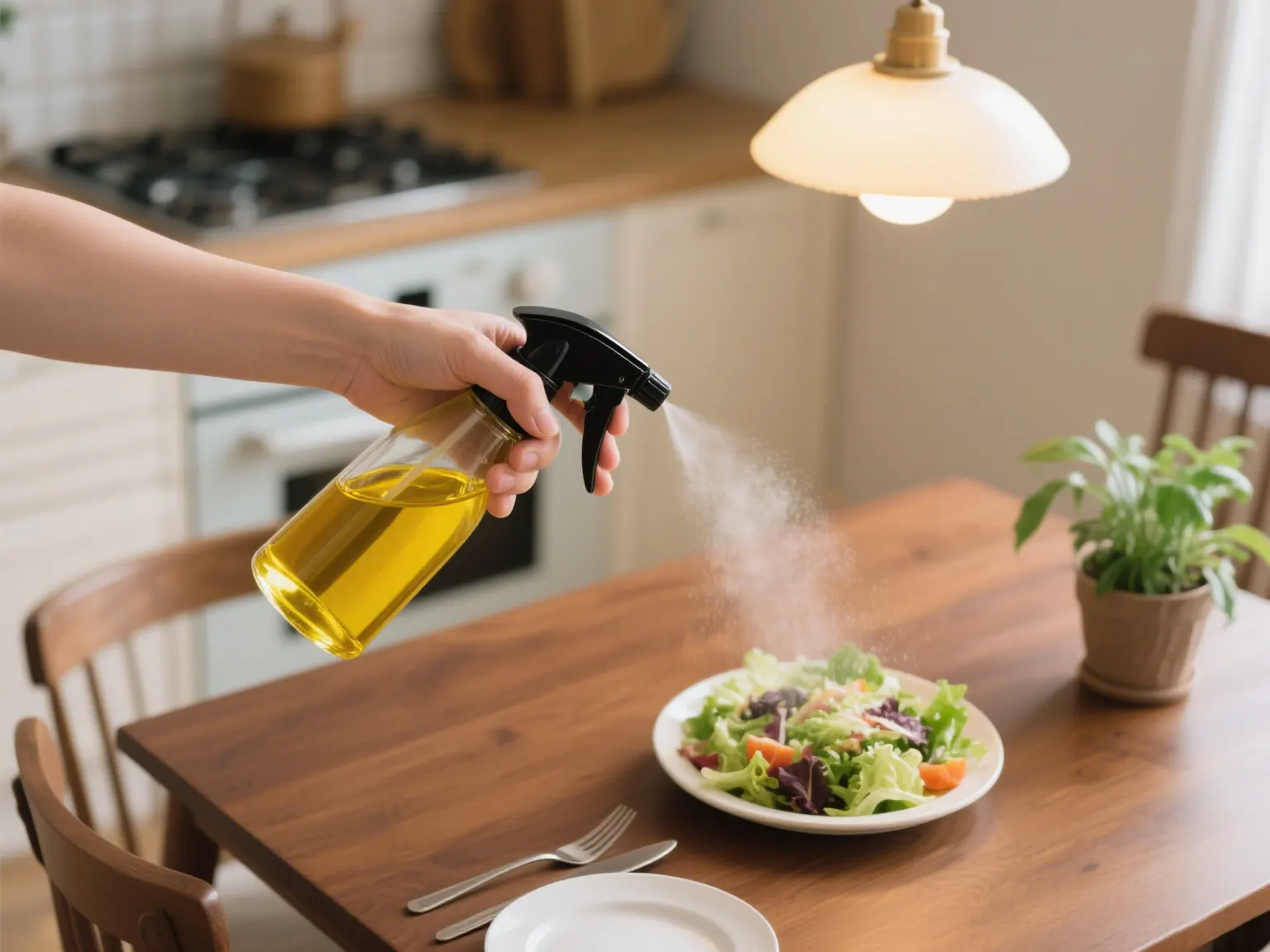 فوائد استخدام زجاجة رش الزيت في المطبخ