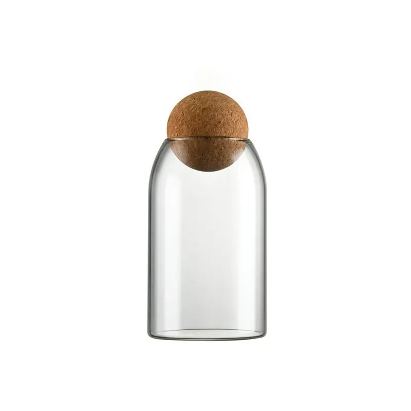 Wholesale 800ml Glass Kitchen Canisters with Lids