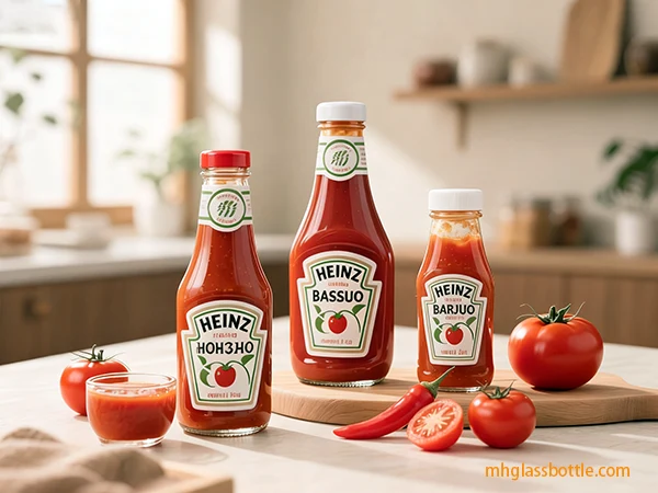 some flat hot sauce bottles with lid