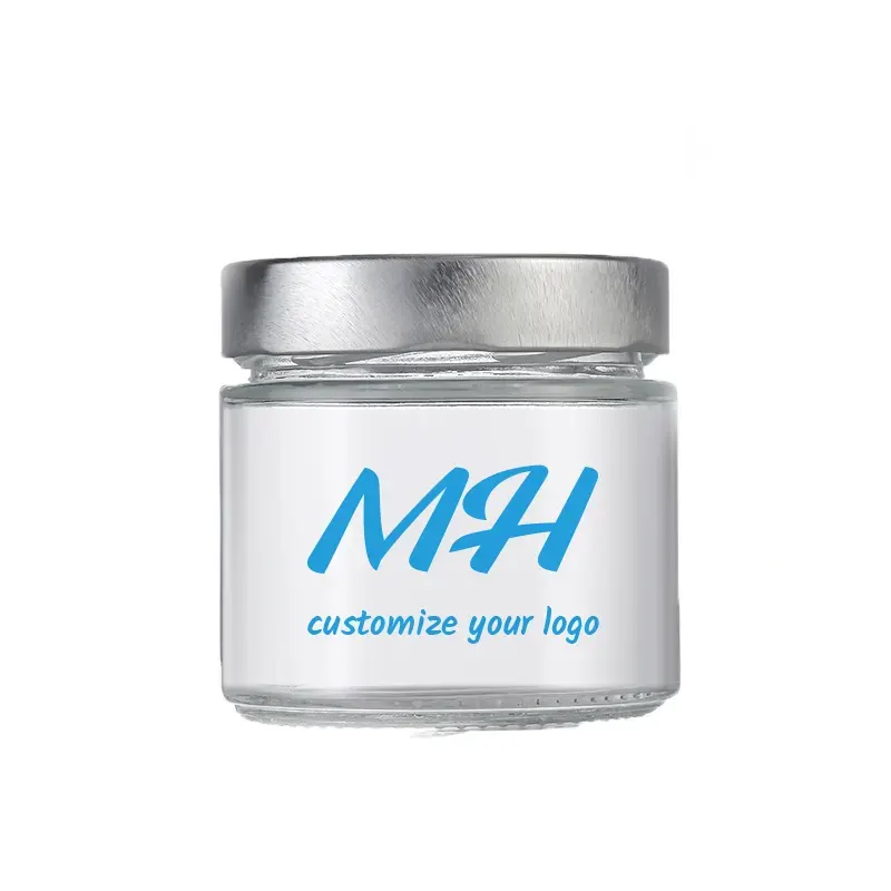370ml 480ml Medium Size Glass Jars with Silver Lids Wholesale