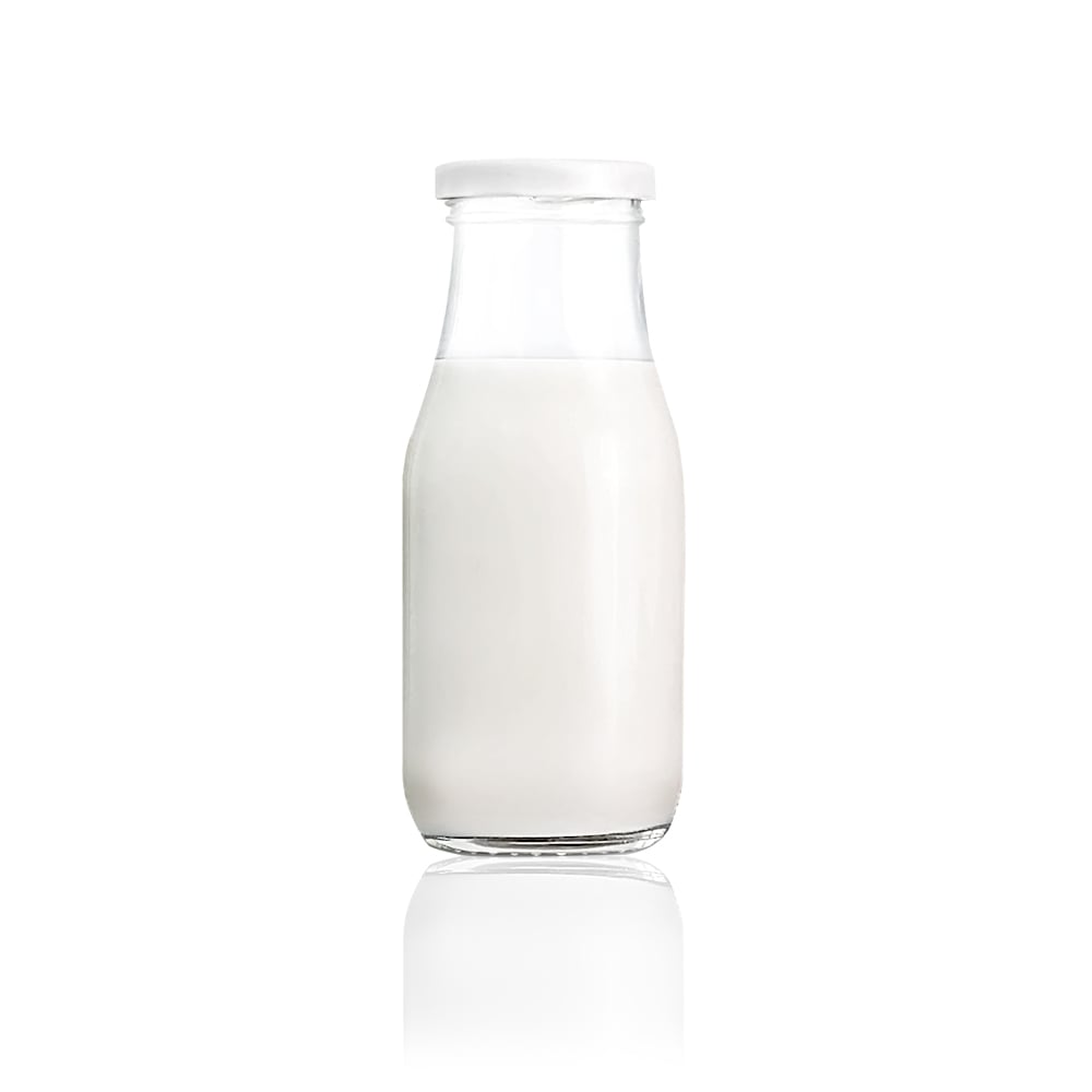 200ml Small Milk Glass Bottles with Tinplate lids