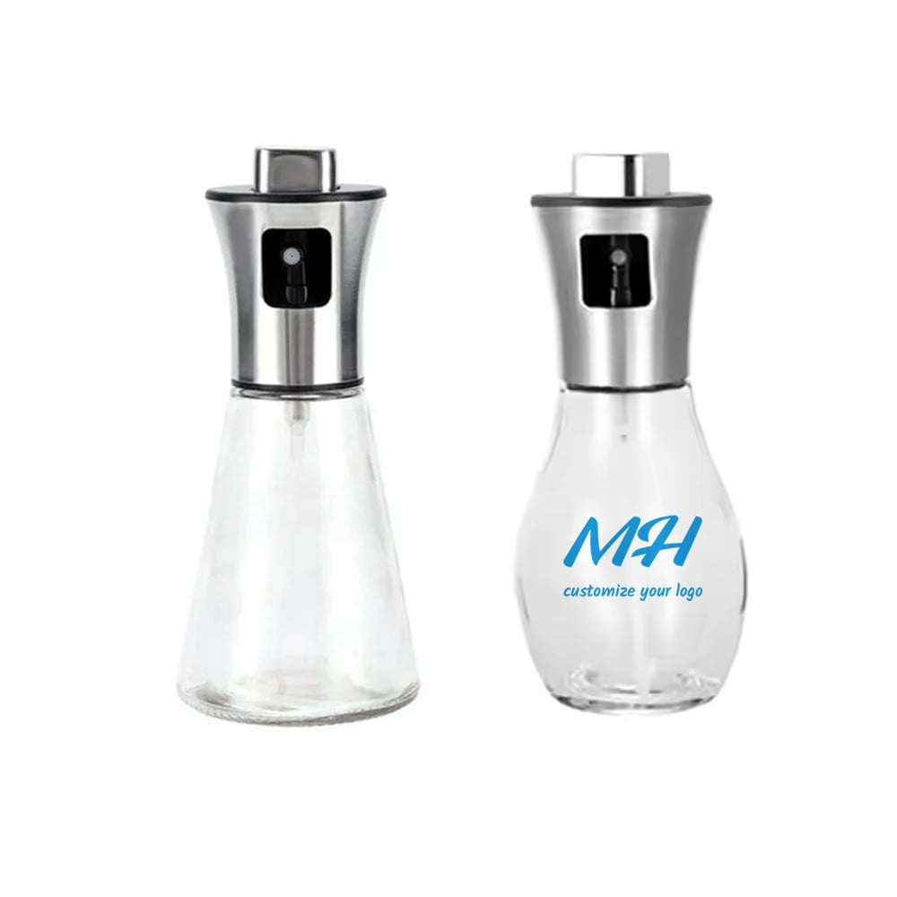 200ml Stainless Steel Nozzle Glass Olive Oil Spray Bottles
