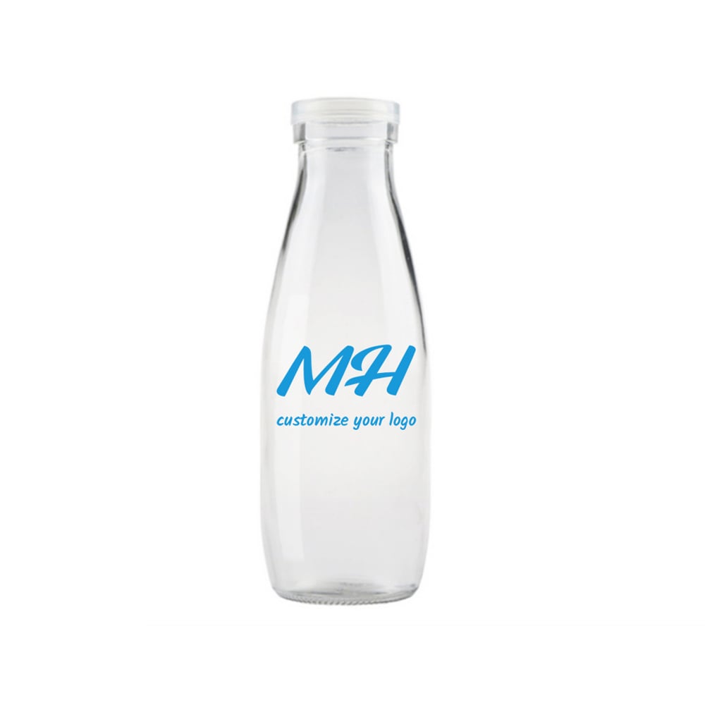 8 oz 16 oz Glass Milk Bottles with Lids Wholesale