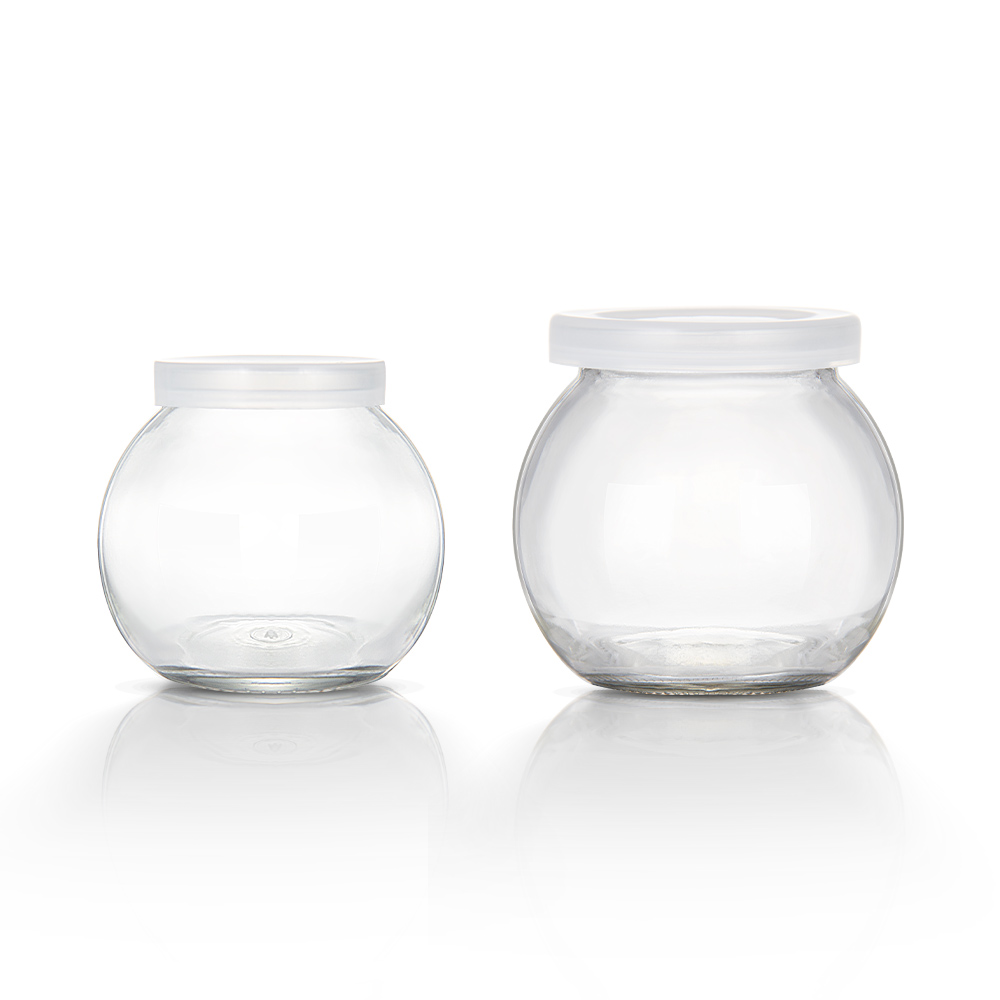 100ml 200ml Round Glass Jars for Yogurt | Glass Yogurt Jars with Lids