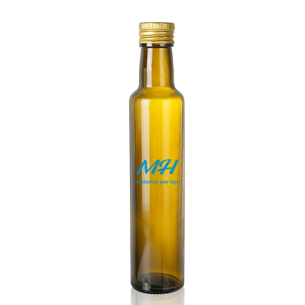 500ml Amber Cooking Oil Glass Bottles with Lids Bulk