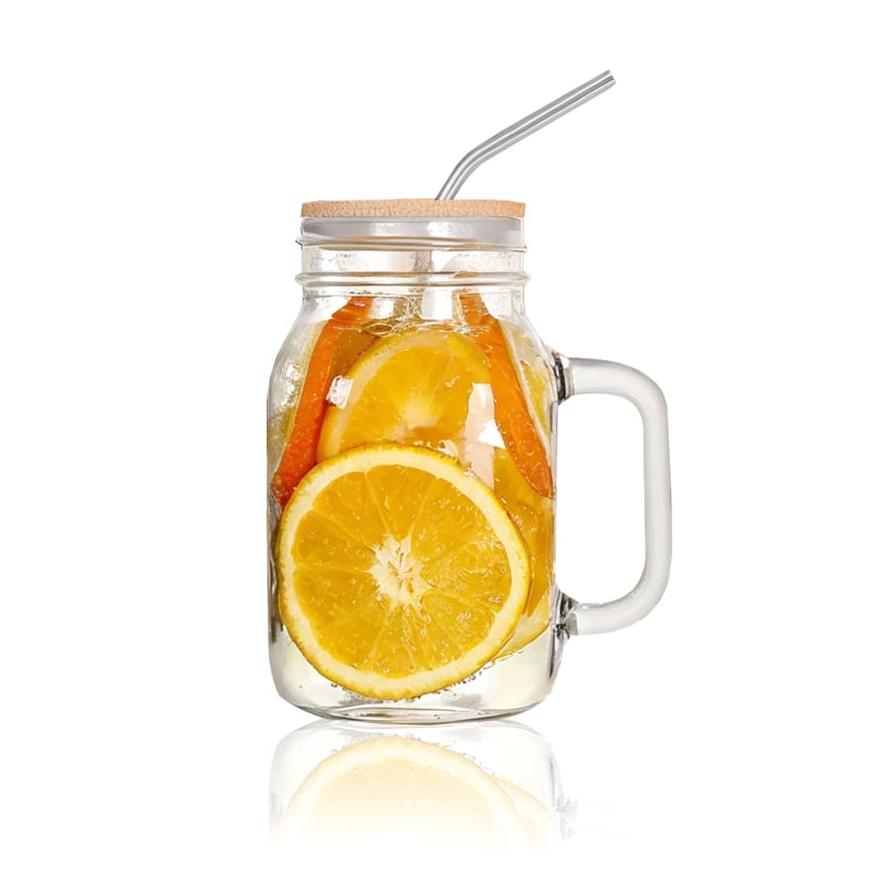 40ml - 600ml Clear Mason Jar Cups with Lids and Straws Wholesale