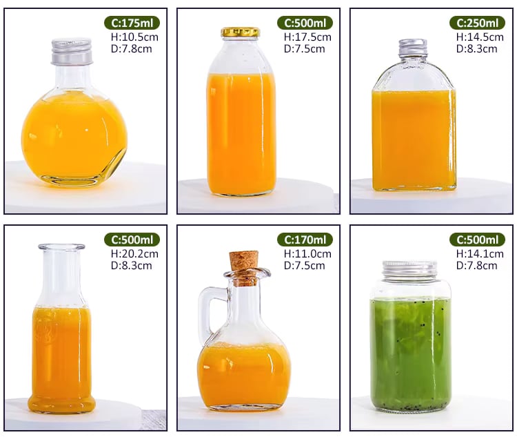 Customizable 350ml Glass Beverage Bottles