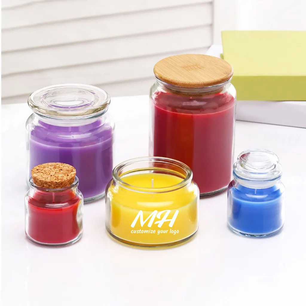 Glass Jars with Airtight Lids for Candy, Candle & Food Packaging