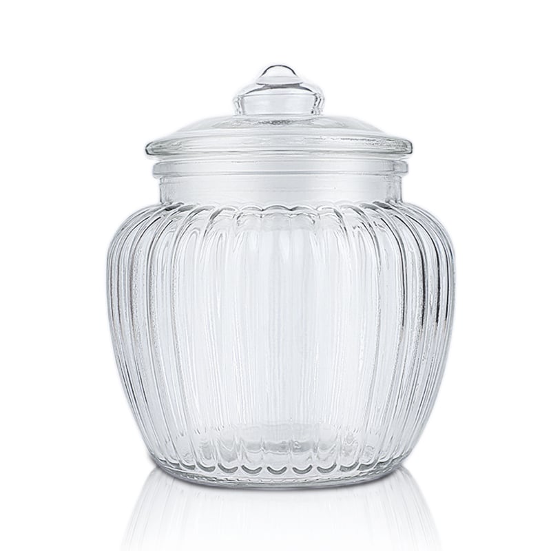 1250ml Glass Pumpkin Candy Jar | Vintage Pickle Jar Wholesale