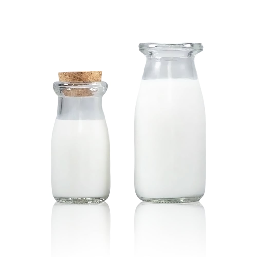 100ml 200ml Clear Mini Glass Milk Bottles Wholesale