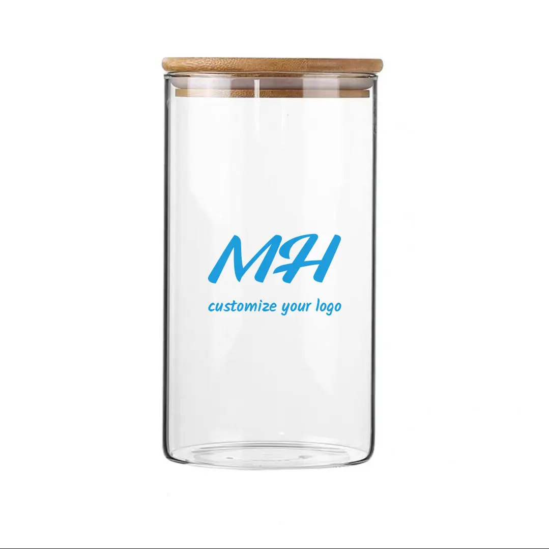 1360ml 1800ml 3200ml 4800ml Glass Canning Jars with Bamboo Lids Wholesale