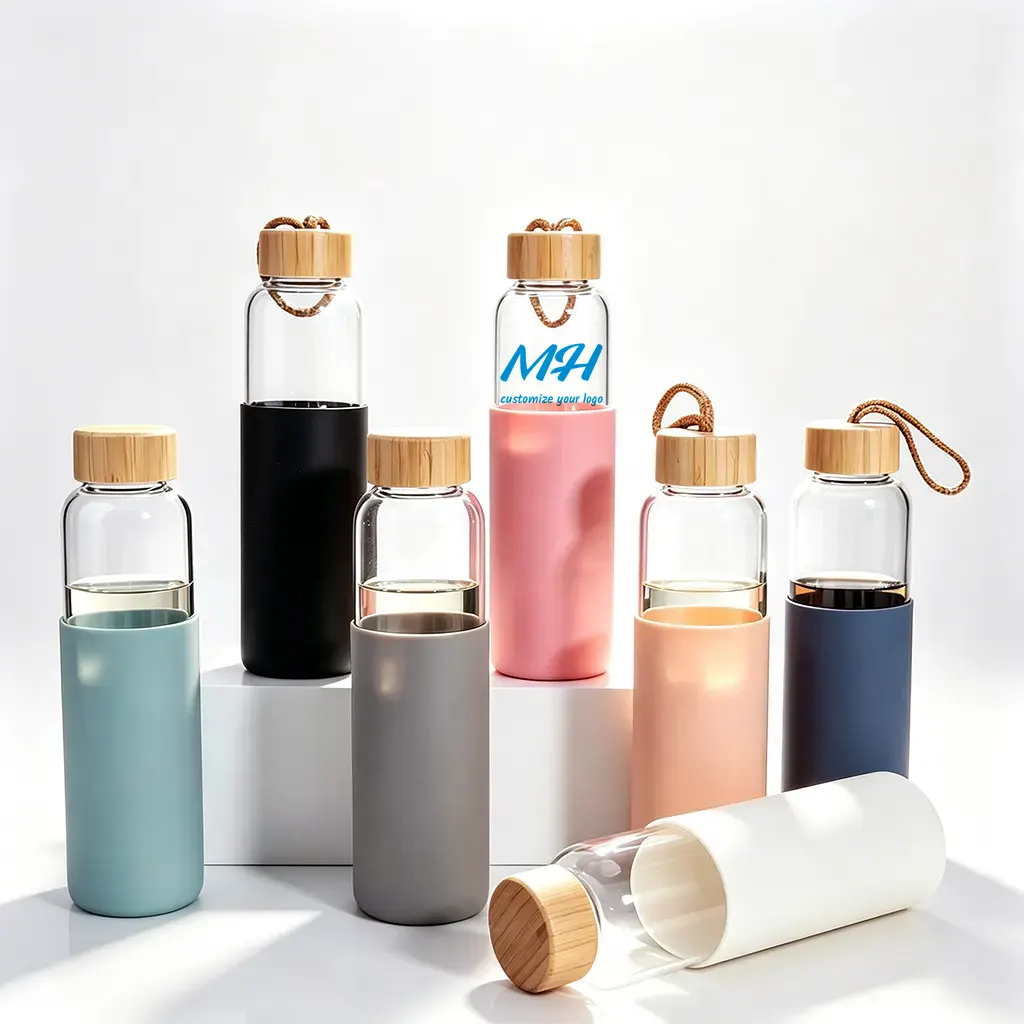 550ml 750ml 1000ml Clear Customized Glass Water Bottles Wholesale