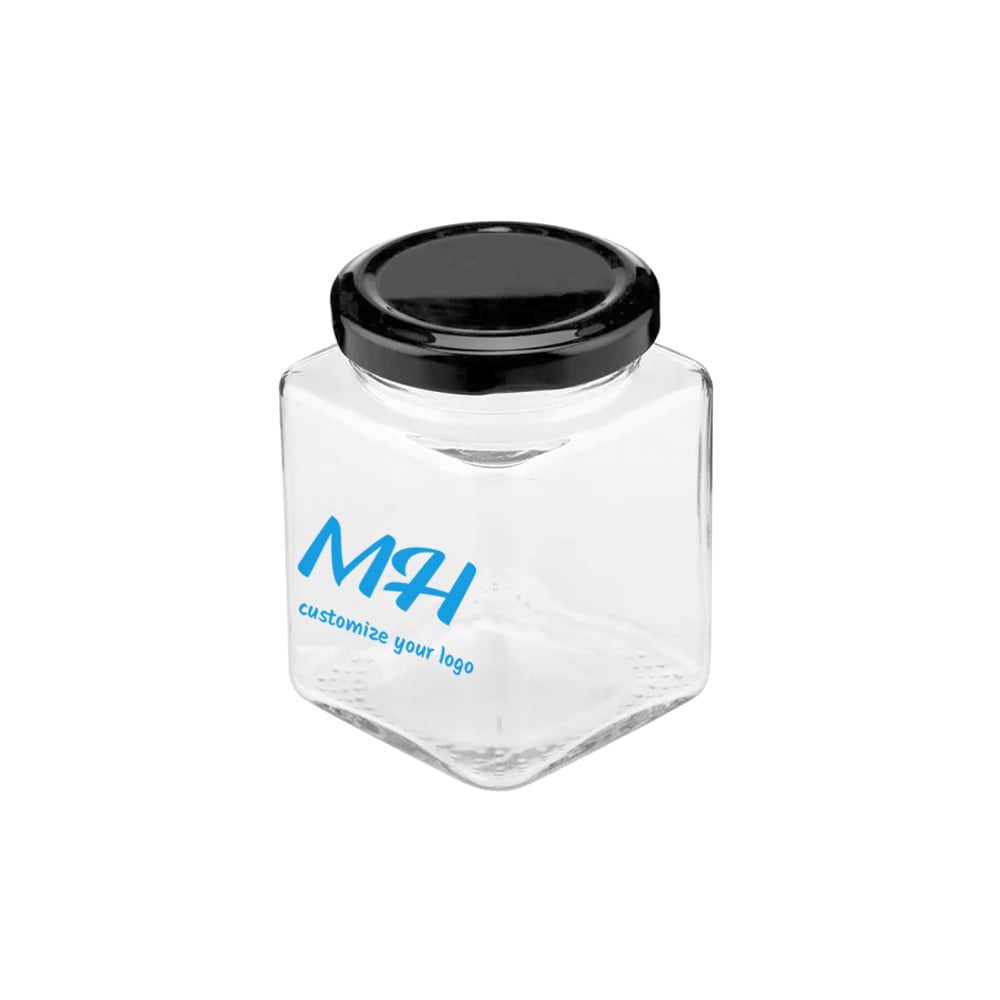 200ml Square Glass Honey Jar with Dipper Wholesale