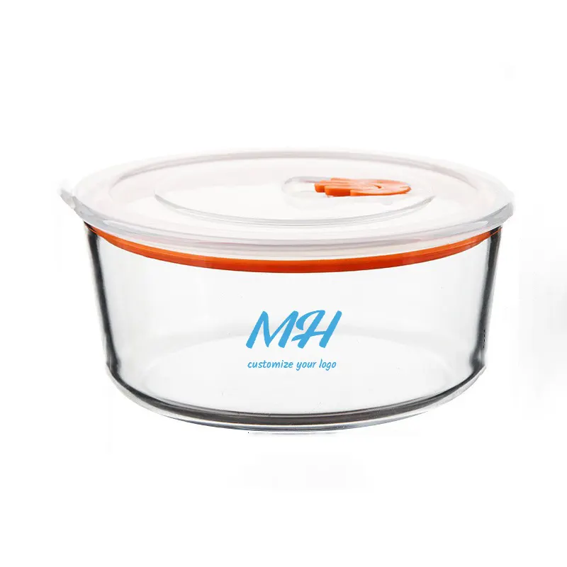 350ml 900ml 2000ml Glass Storage Food Containers with Lid - Stylish Vent Design Containers Wholesale